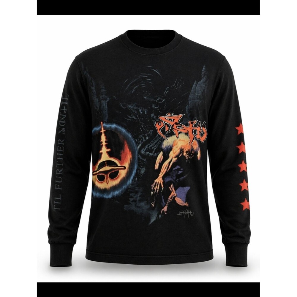 Travis Scott Utopia Til Further Notice Long Sleeve Black Streetwear Tour Merch